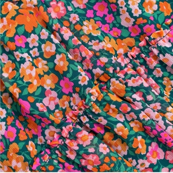 J. Crew Floral Tiered Dress. It is very flattering and comfortable. - Picture 4 of 6